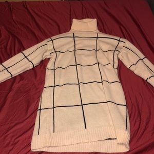 Checkered sweater dress